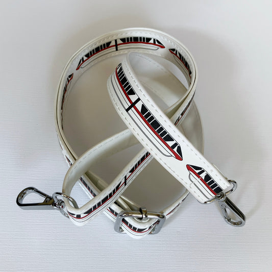 Monorail-Patterned Purse Strap